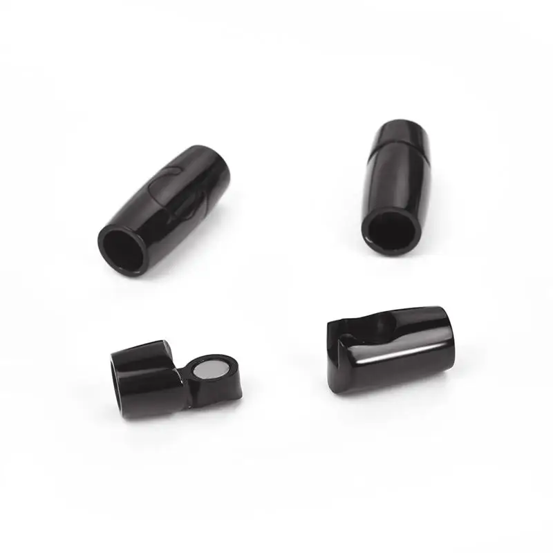 

Stainless Steel Magnetic Clasps For Jewelry Making Fit Round Leather Cord DIY Jewelry Findings Hole 6mm 8mm