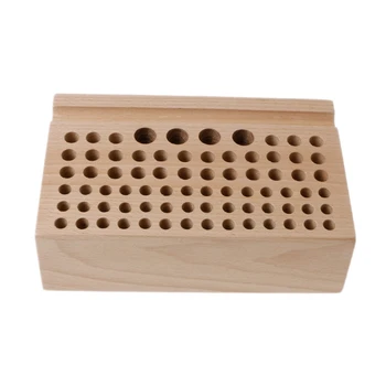 

76 Holes Craftool Wood Tool Stamp Stand Beech Rack Leather Holder Diy Craft
