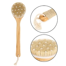 Щетка с длинной ручкой назад Ванна мягкие шарики тела массаж кожи мертвой кожи удаляет кисть