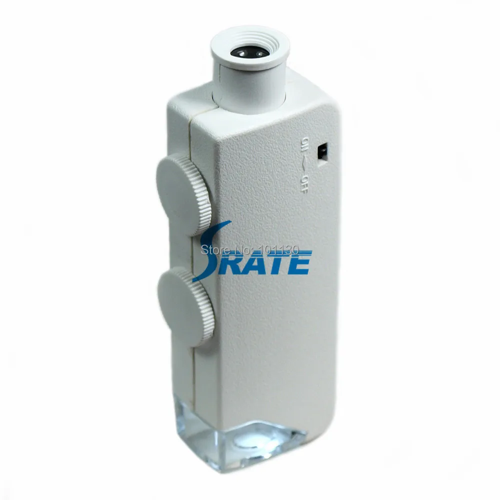 Mini Handheld 60x 100x LED Pocket Microscopein Microscopes from Tools