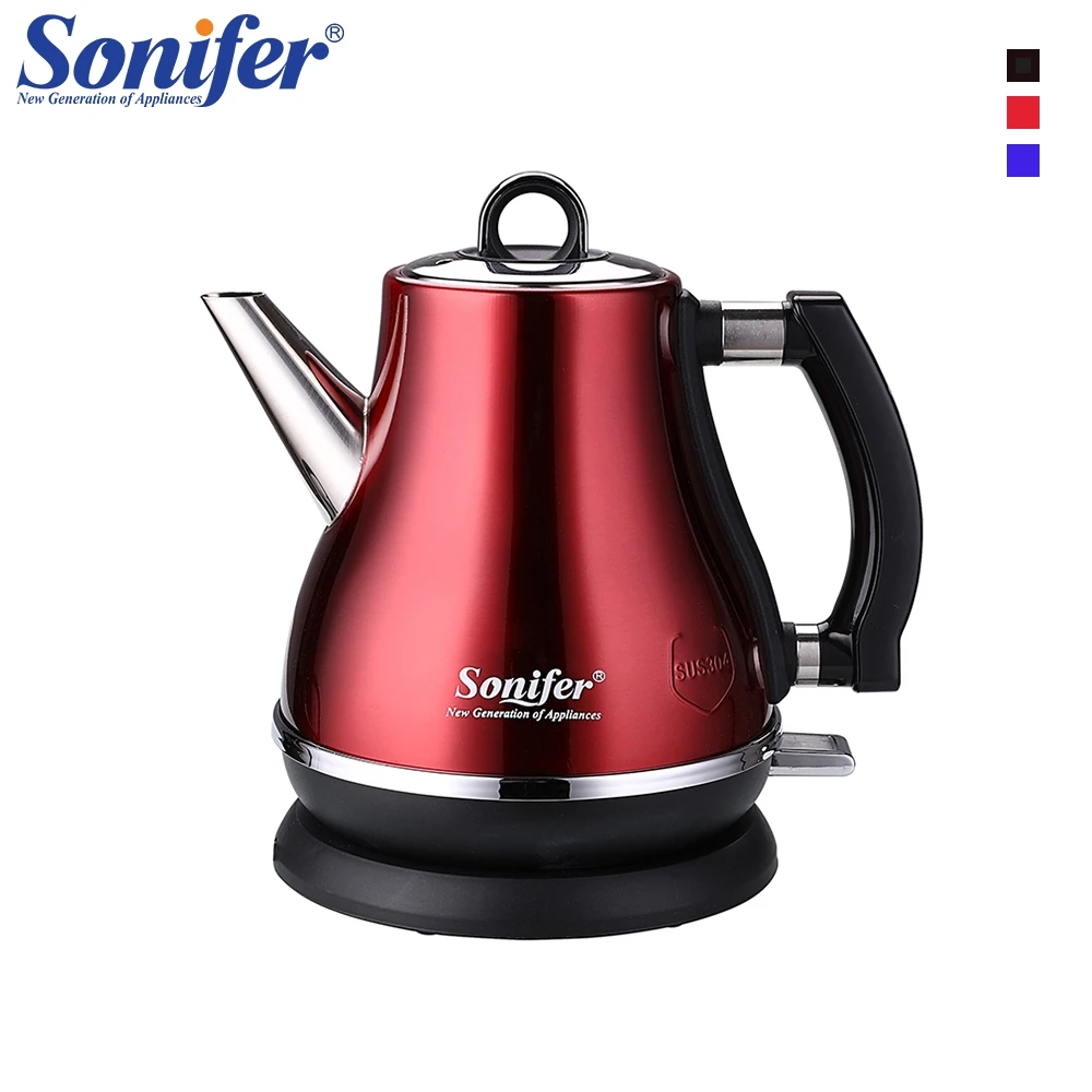 1.2L Colorful 304 Stainless steel Electric Kettle 1500W Household 220V Quick Heating Electric Boiling Pot Sonifer