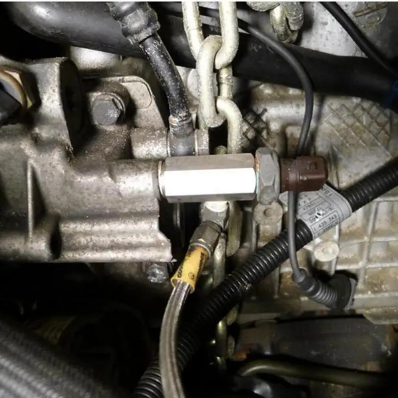 

1/8'' BSPT Oil Pressure Sensor Tee to NPT Adapter Turbo Supply Feed Line Gauge EP-CGQ197 Universal Car Accessories