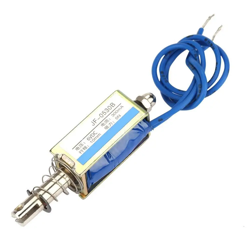 

Dc 6V 12V 24V Electromagnet Magnetic Solenoid Push Pull Open Frame Electromagnet JF-0530B Stroke 10mm Electromagnet Freeship