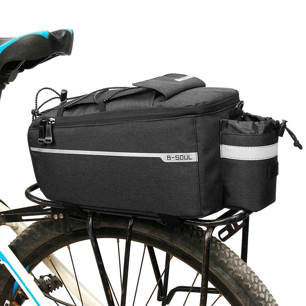 

Bicycle Bag Insulated Trunk Cooler Bag Cycling Bicycle Rear Rack Storage Luggage Bag Reflective MTB Bike Pannier Shoulder Bag