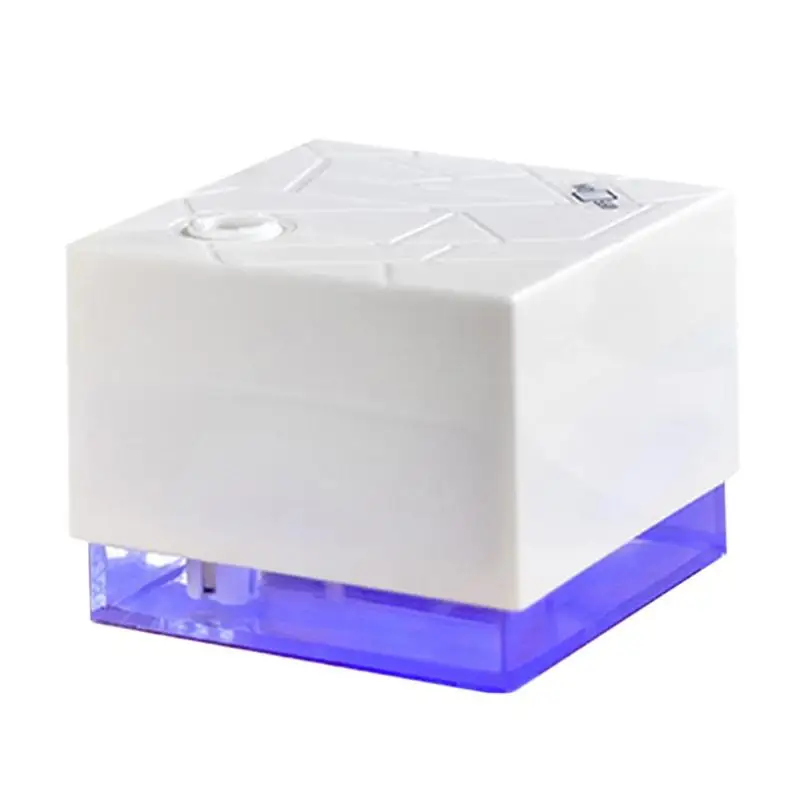 

300ml Water Cube Shape Ultrasonic Humidifier LED Blue Light Aroma Diffuser