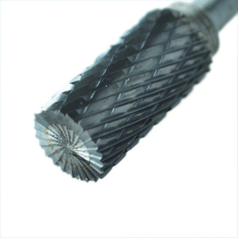 Cylindrical Tungsten Carbide Rotary Burr 12mm Head Diameter
