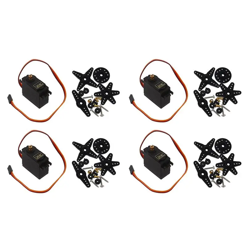 

4 x MG995 Metal Gear High Speed Torque RC Servo for Robot Car Aircraft