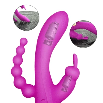 G-Spot Rabbit Vibrator 3 In 1 Vibrating Dildo Sex Toys for women 10 Speeds Clitoris Stimulator Female Masturbator Adults Toys 4