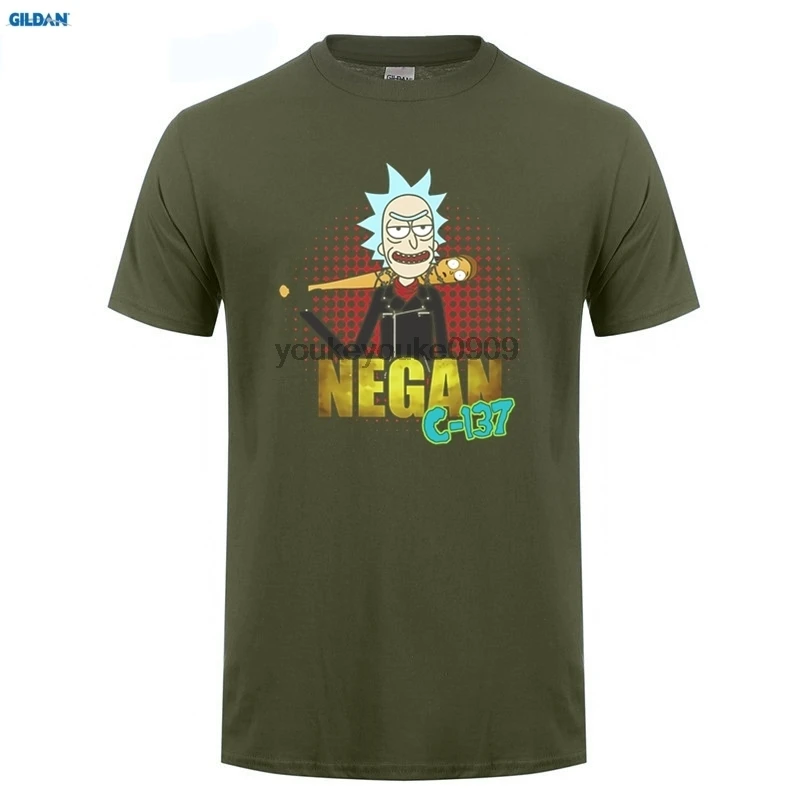 

GILDAN Rick And Morty walking dead Negan Lucille T-Shirt Men and men TV Tee big Size S-XXXL