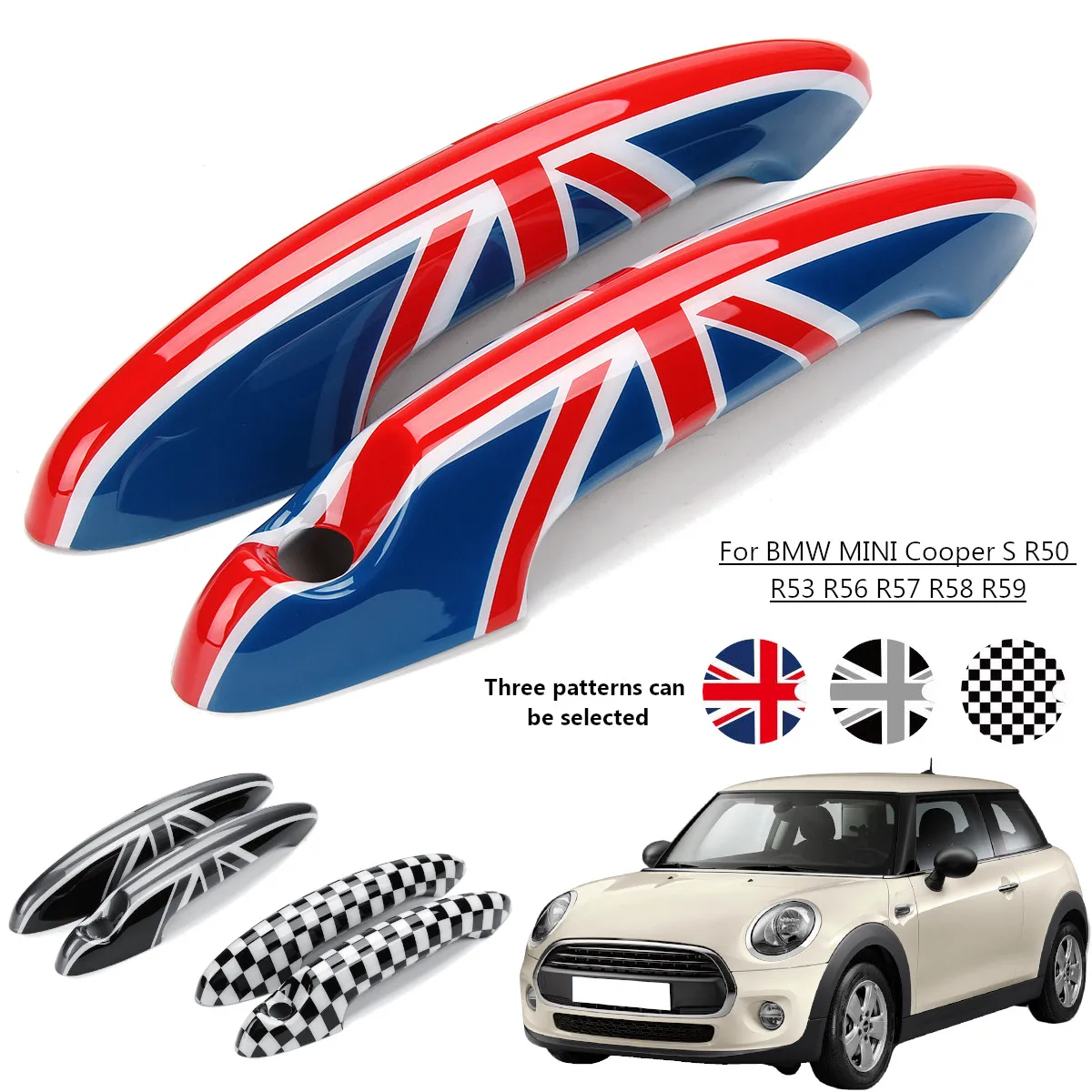 2 шт./компл. Наружная ручка двери автомобиля накладка ABS Подходит для BMW MINI Cooper S R50