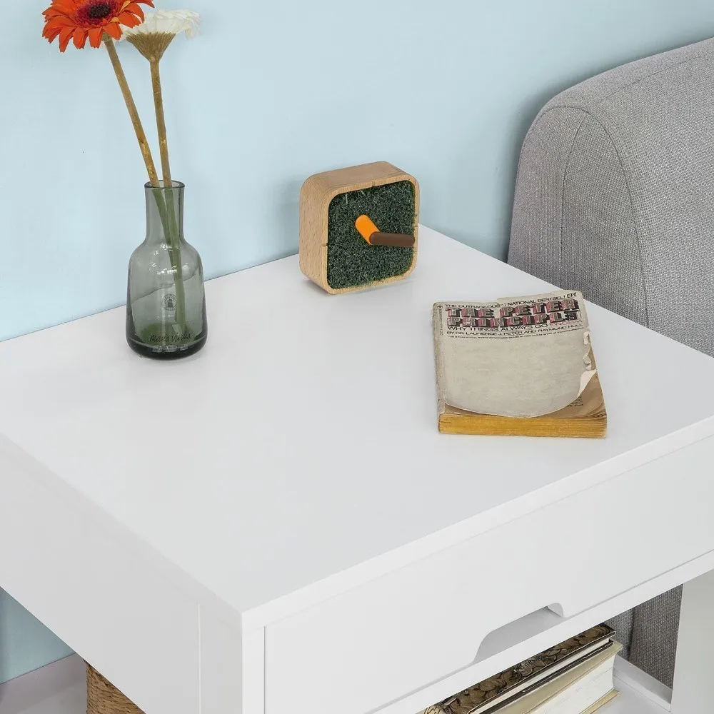 SoBuy FRG258-W, Bed side Table with 2 Drawers, Night Stand Lamp Table end table SoBuy FRG258-W, Bed side Table with 2 Drawers, Night Stand Lamp Table end table