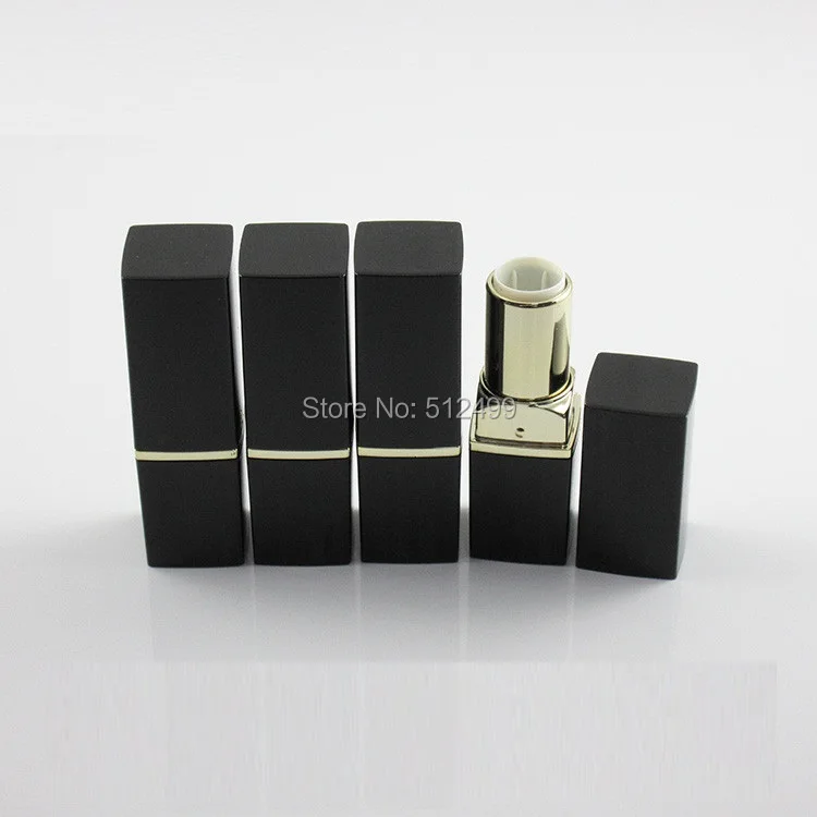 

10/50/100/300pcs 12.1mm Mold filling DIY empty 4g small Black square lipstick tube Mouth wax tube Lip balm plastic tube
