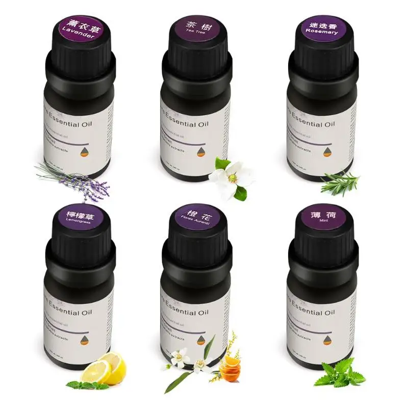 

Liquid Air Fresheners Essential Oils for Diffuser, Aromatherapy Oil Humidifier 6 Kinds Fragrance 10ml per bottle