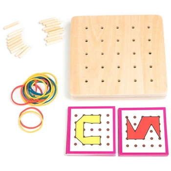

Baby Toys Creative Geometric Space Graphic Tie Nail Board Children Education Preschool Children Play Teaching Aids