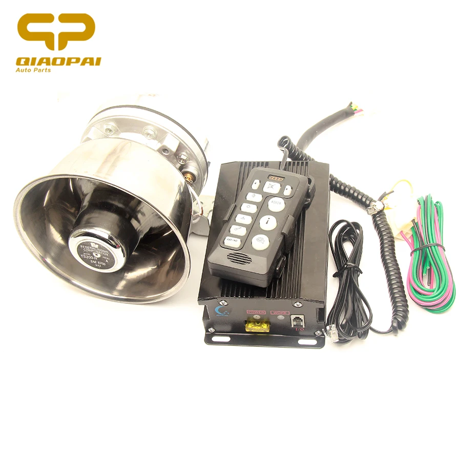 

Loud Car Horn Loudspeaker Connect Megaphone 12V Electron 200W Alarm Police Siren Speaker Pa System Warning Sound Multi Tone 9