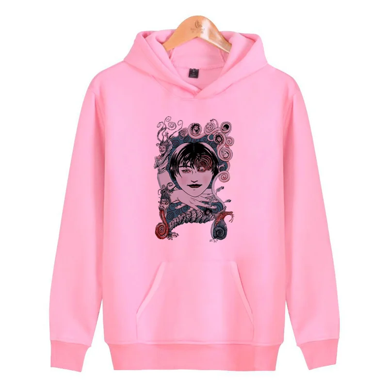 

junji ito hoodies sweatshirts pullover homme hoddies streetwear harajuku men/women hop male hip J4110