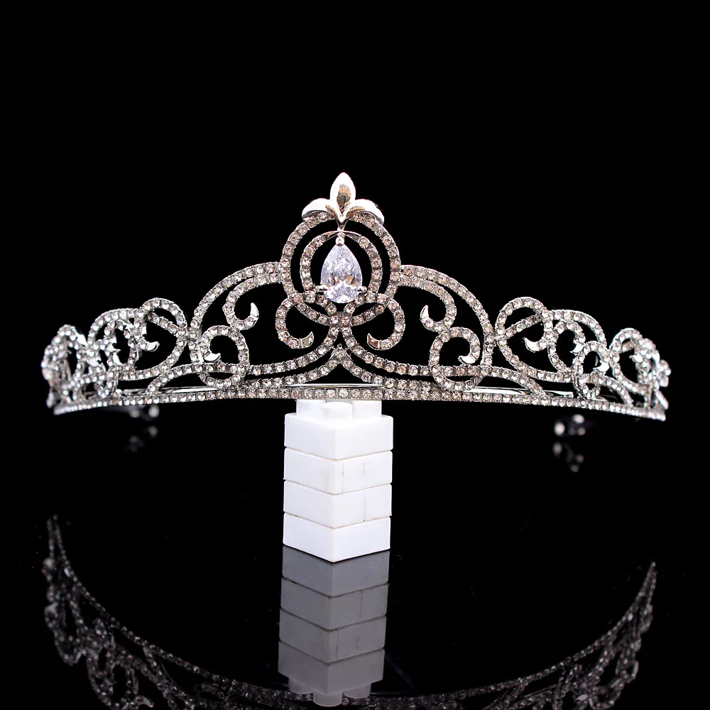 Korean high end exquisite zircon princess crowns and tiaras hairband