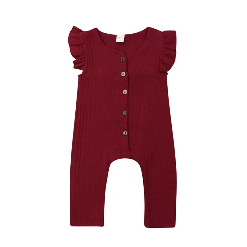 

Infant Newborn Toddler Baby Babe Kids Girl Clothes Summer Spring Romper Playsuit Casual Short Sleeve Clothes Solid Outfits 0-24M