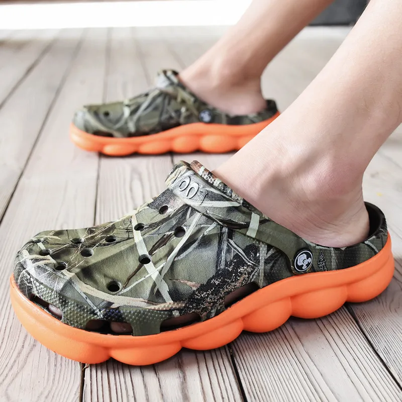 

ZOQI Beach Sandals Men Clogs Summer Beach Shoes Men Sneakers Outdoor Casual Shoes Men Slippers Black Sandalias Hombre 2019