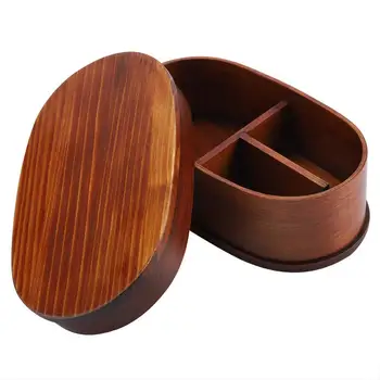 

Vintage Natural Wooden Lunch Containers Box Wood Bento Boxes