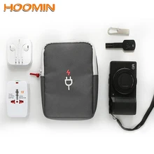 HOOMIN дорожный кабель сумка зарядное устройство провода сумка для хранения Портативный внешний аккумулятор сумка цифровой USB кабель гаджет Органайзер на молнии