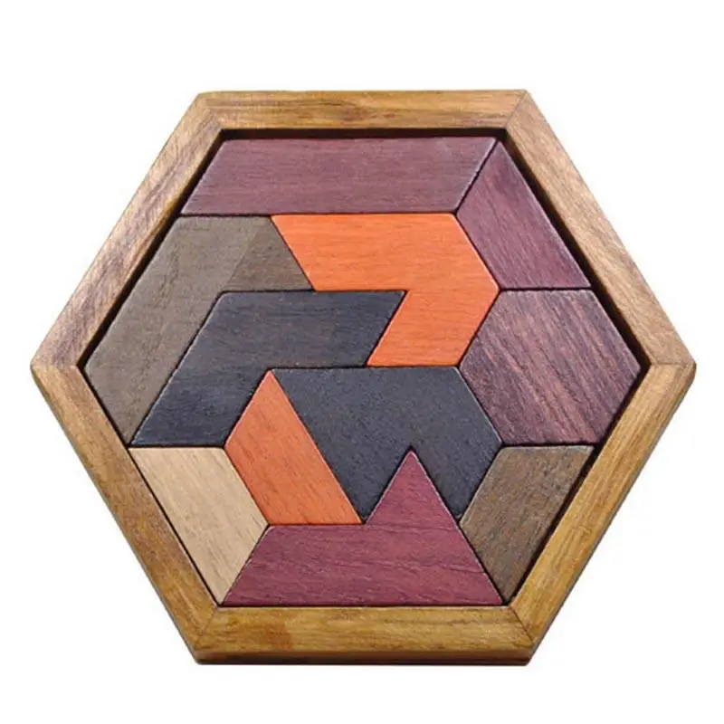 

Geometric Shape Wooden Puzzles Toys Jigsaw Board Child Brain Teaser Non Toxic Wood Educational Toy For Children Kids Gifts