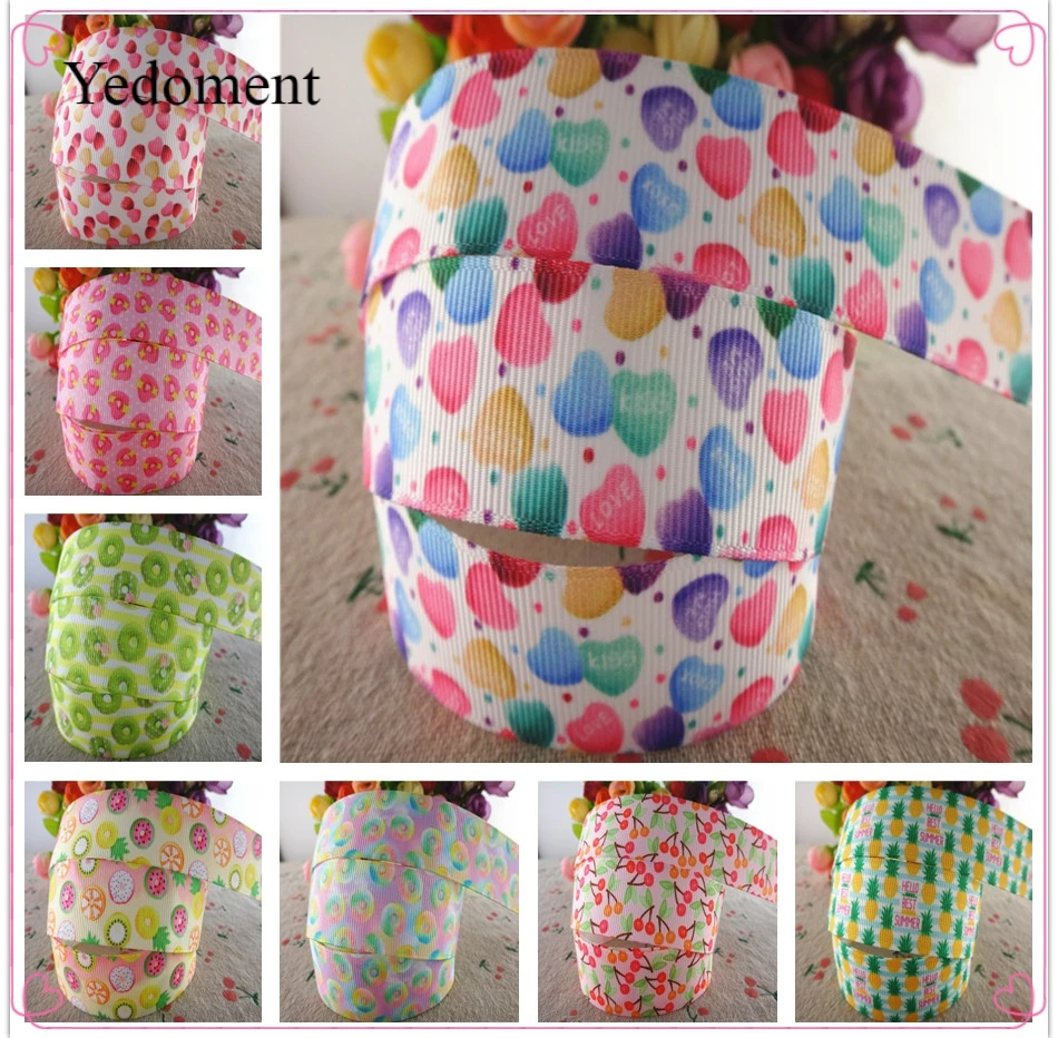 

18071204, 1" 25mm 10 yards cookies printed grosgrain ribbons DIY hairbows handmade materials