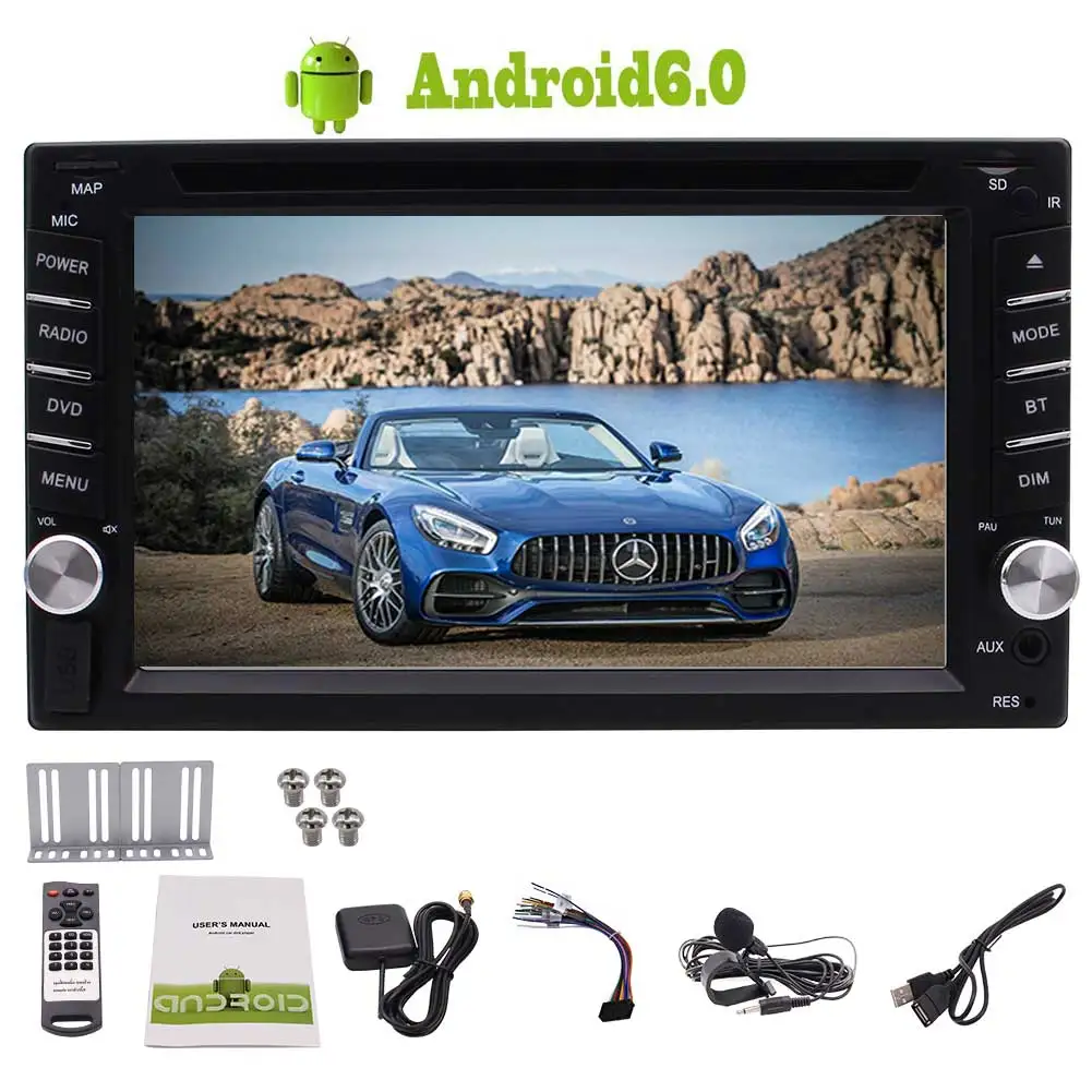 Автомагнитола 2 Din Android 6 0 gps навигация автомобильный dvd плеер Радио Стерео 7 &quot800*480