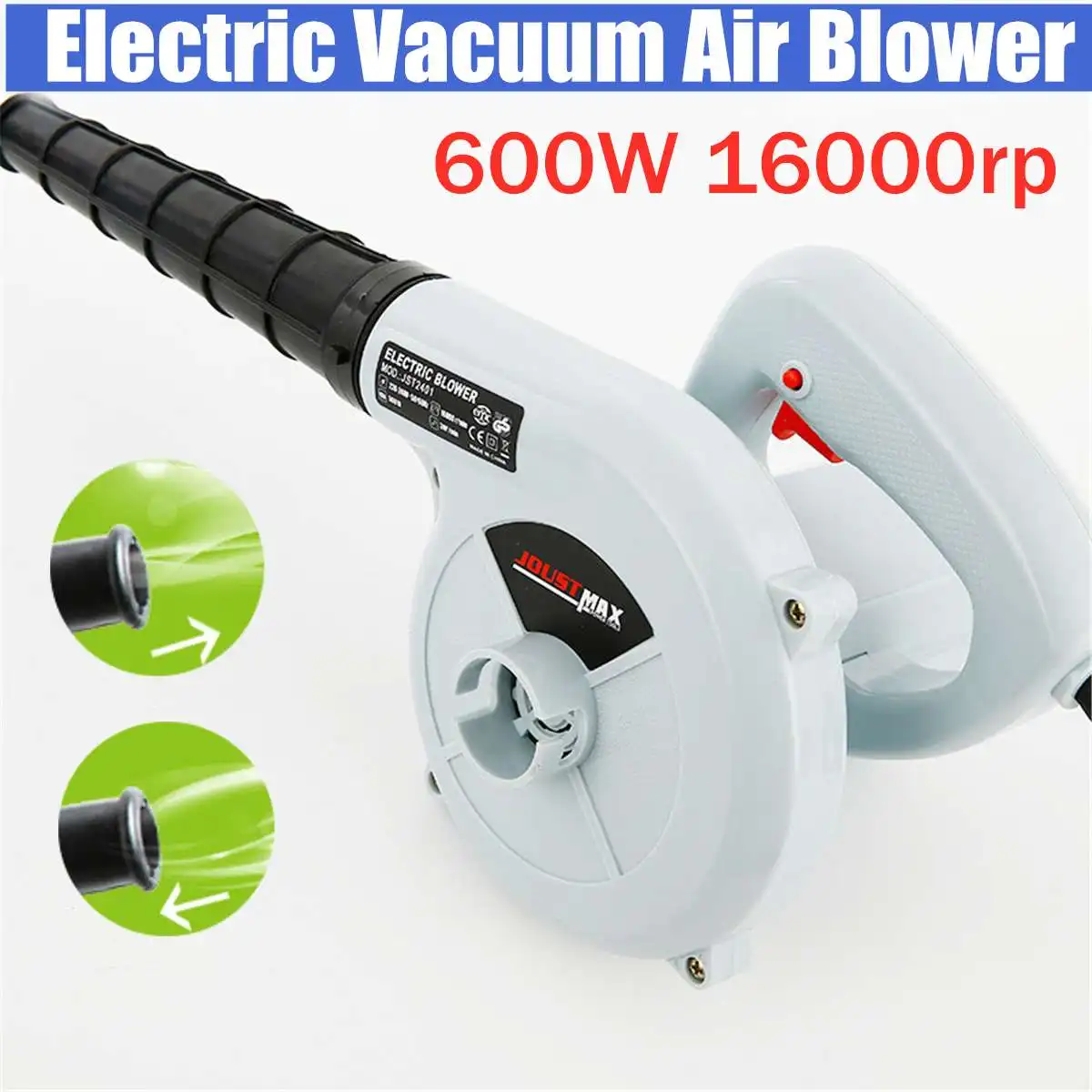 

600W High Efficiency Electric Air Blower Vacuum Cleaner Blowing Dust Computer Dust Collector Air Blower With Power Cable 220V