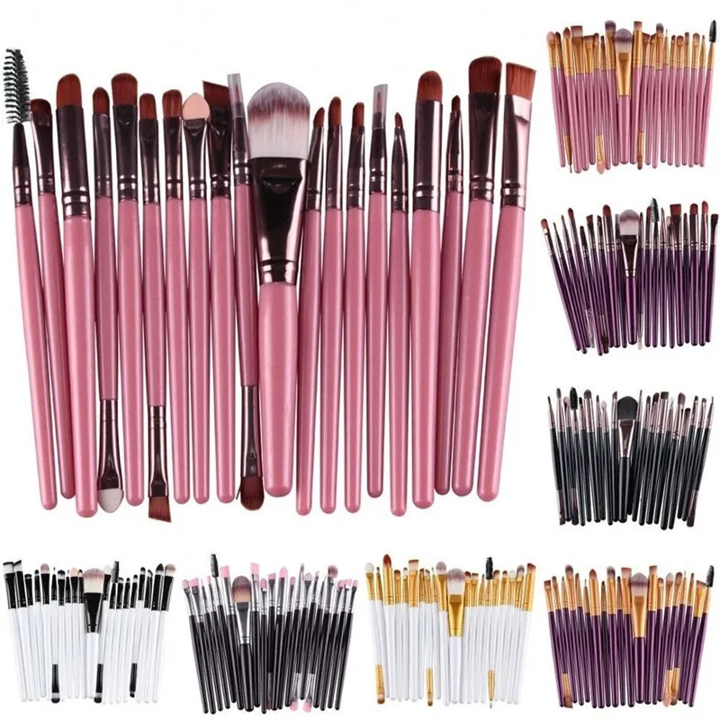 

20 pcs Professional Kabuki Makeup Brush Set Cosmetic Foundation Powder Brushes kit Nylon Hair Eyebrow Eyeshadow Portable Brush