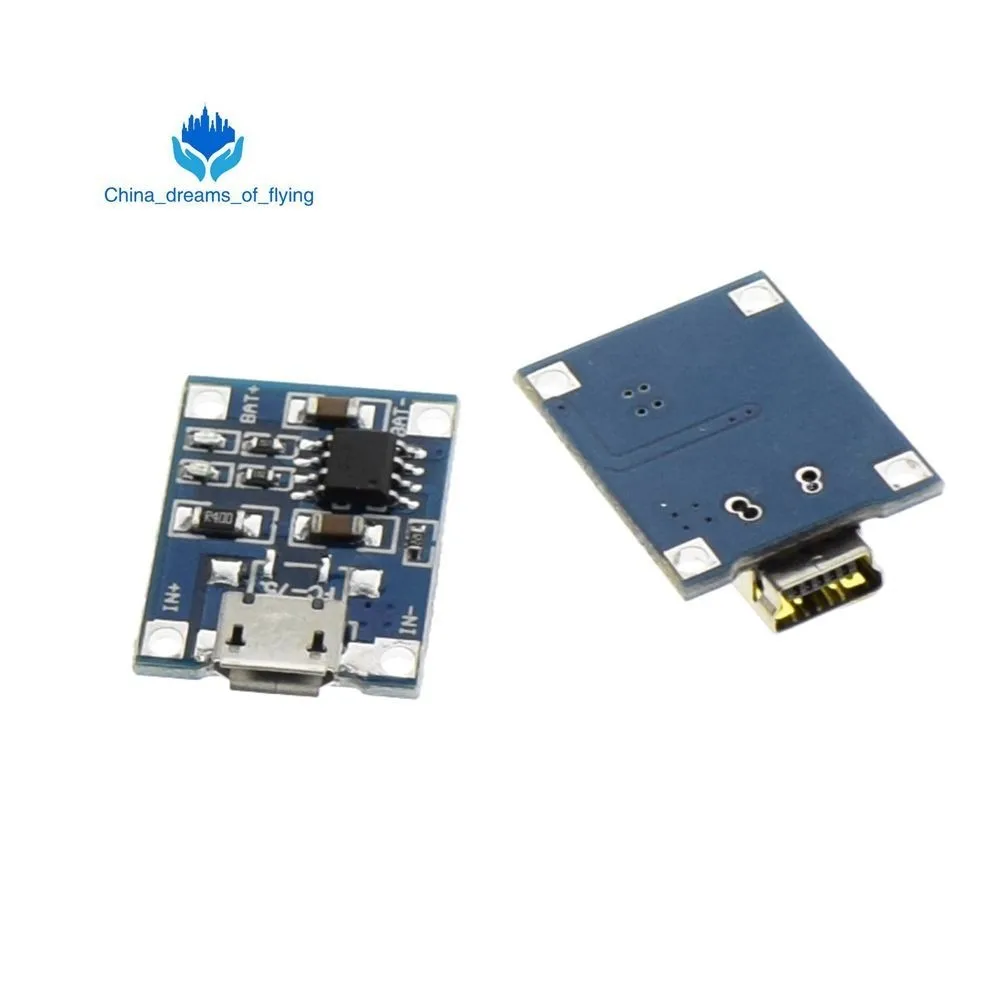 TZT 1 шт. USB 5 В 1A TP4056 быстрая зарядная плата с защитой и двойными функциями li