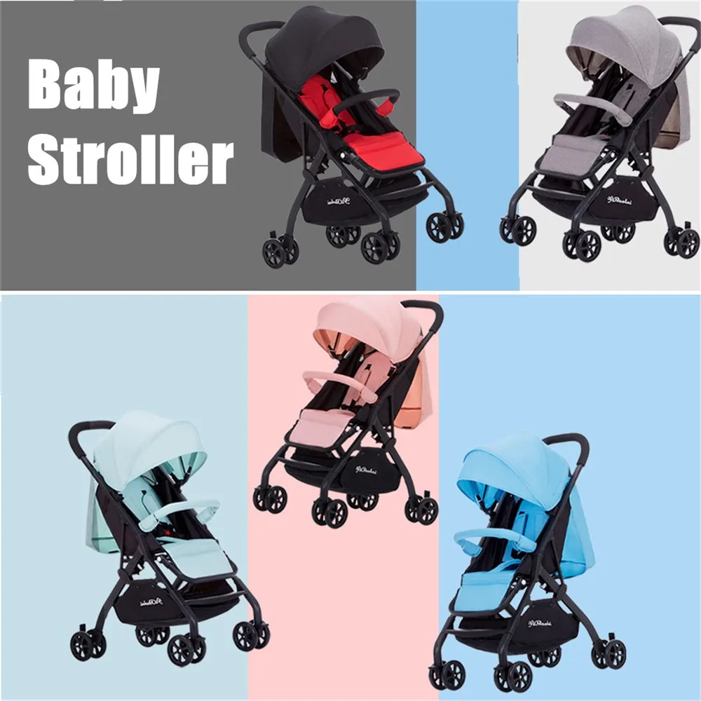 

Baby Stroller Folding Can Sit or Lie High Landscape Suitable 4 Seasons High Demand Portable Two-way Push Cart Lightweight
