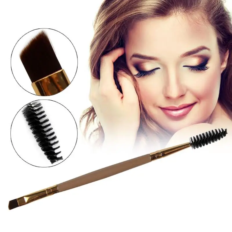 

1pcs Makeup Brush Eyelash Eyebrow Brush fashion Bamboo Handle Double Head Brush Pro Eye Brow Brush Cosmetic Makeup Beauty Tools