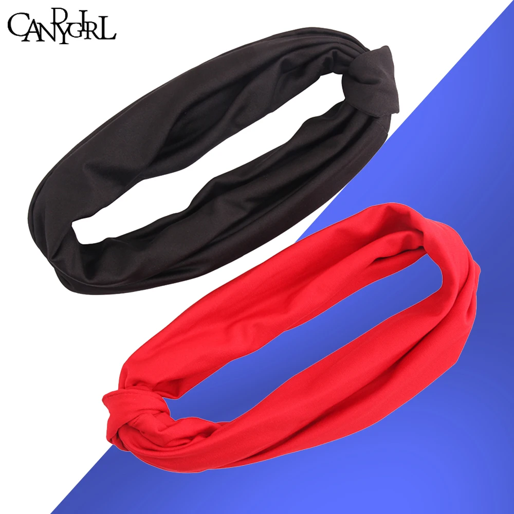 1pc Polyester Headbands Turban Knitted Wrap Kids Women Hairbands