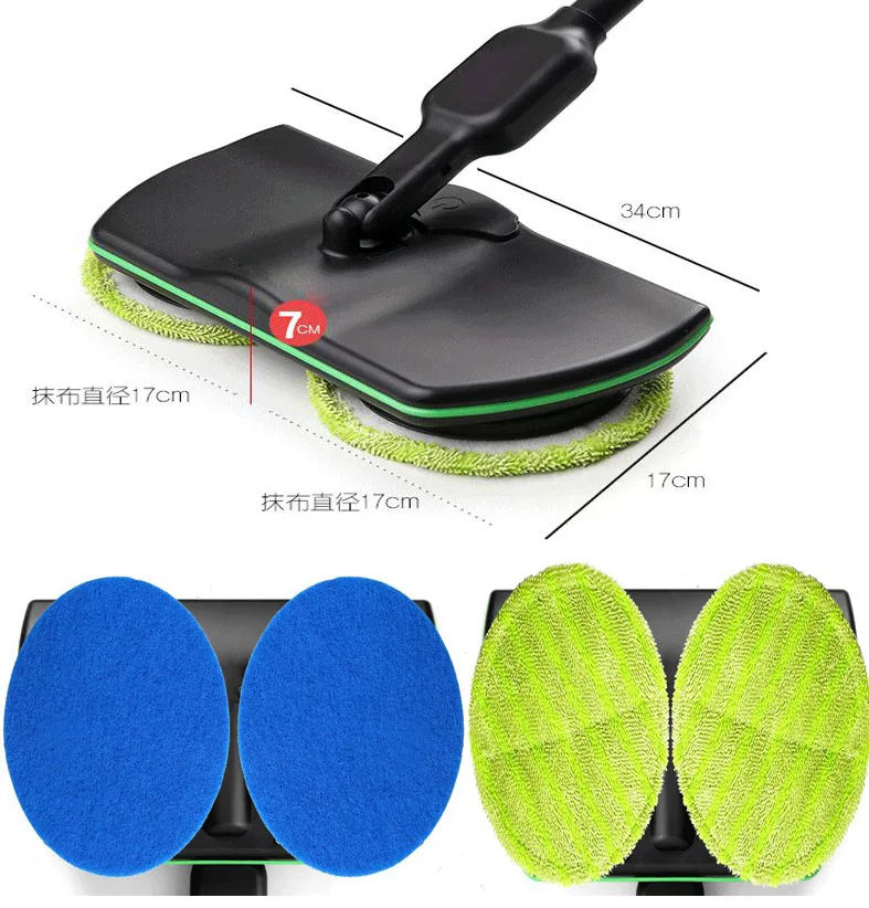 Rechargeable 360 Degree Rotation Cordless Floor Cleaner Scrubber Polisher Electric Rotary Mop