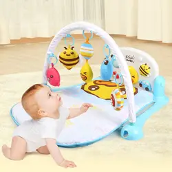 Многофункциональный мягкий детский игровой коврик, Детская педаль стойка для нот музыкальный, прикроватный, с колокольчиками игровой, для