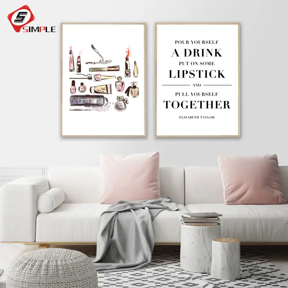 Makeup Quote Canvas Art Prints Lipsticks Perfume Posters Canvas Painting Calligraphy Wall Pictures Dressing Room Lady Art Decor Makeup Quote Canvas Art Prints Lipsticks Perfume Posters Canvas Painting Calligraphy Wall Pictures Dressing Room Lady Art Decor