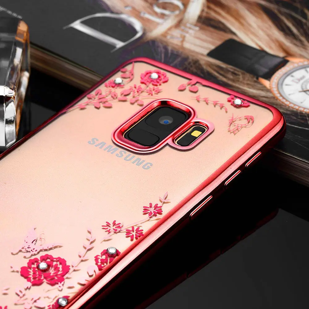 

Flower Case for Samsung Galaxy M20 M10 S10 E S9 S8 Plus A6 A8 J4 J6 plus A9 A7 2018 A3 A5 A7 J3 J5 J7 2017 Note9 Soft TPU Cover