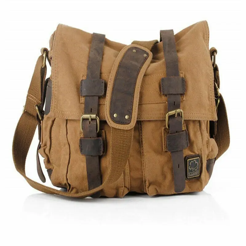New Style Men's Sports Hiking Canvas Single-Shoulder Bags Large Capacity Casual Solid Hasp Handbags 2019 |