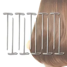 50 шт парик Т-образные штифты с пластиковой коробкой для блокировки вязания моделирования ремесла(51 мм