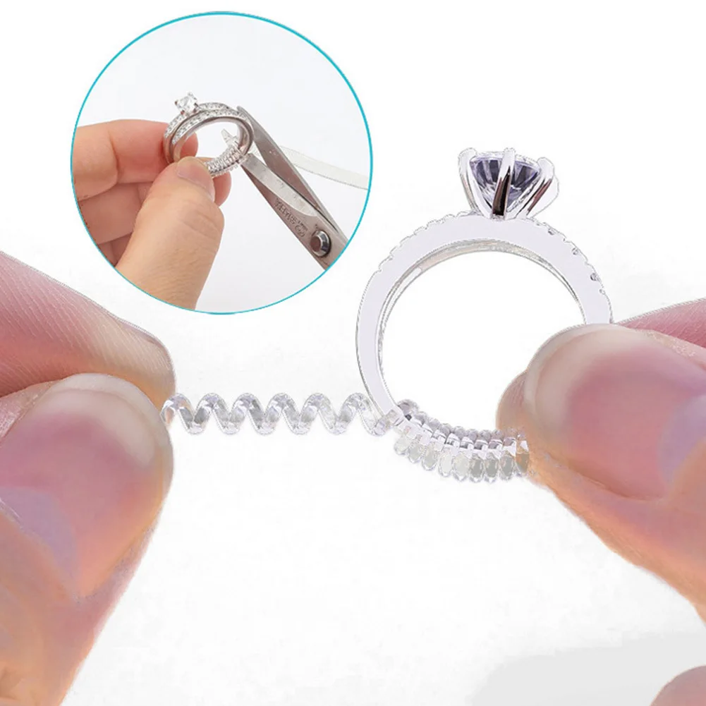 

6 Pcs Parts Tools Based Reducer Tightener Ring Adjuster Resizing Size Guard Jewelry Spiral