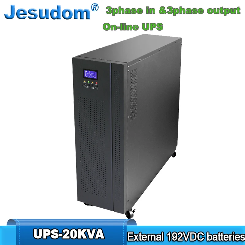 

3Phase Online UPS 20KVA Uninterruptible Power Supply 192VDC External Battery Pure Sine Wave Output 3 Phase In to 3 Phase Out UPS