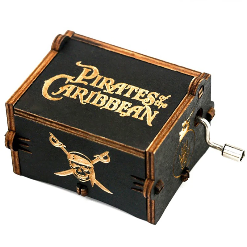 

2019 Black Star Wars Music Box Game Of Thrones Castle In The Sky Hand Cranked Wood Music Box Christmas Gift