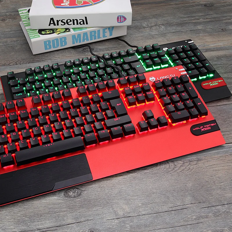 Original K100 USB Wired Gaming Mechanical keyboard for PUBG e-sports keyboard black/blue switch big