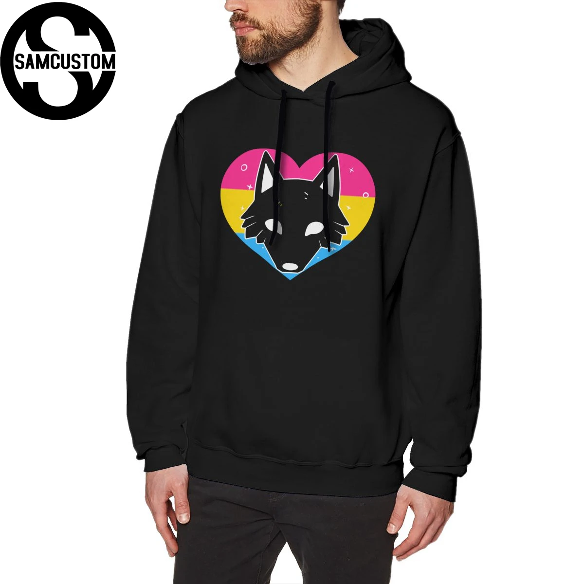 SAMCUSTOM новый стиль мужские толстовки и без карманов Pansexual Волк 3D принт модная