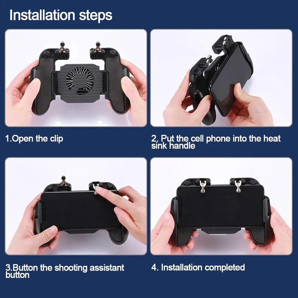  H5 Game 3-in-1 Controller Game Assistance Handle For PUBG Mobile 4000mAh Emergency Charging Cooling