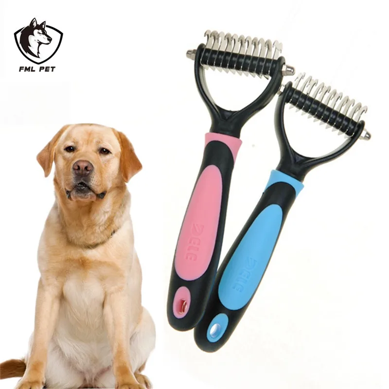 FMLPET Dog Comb Pet Grooming Tool Dematting Combs Double Sided Brush ...