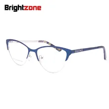 Brightzone, модная, нержавеющая сталь, широкая оправа, кошачьи глаза, полностью Металлическая оптическая оправа, очки, оправа, очки, Oculos De Grau
