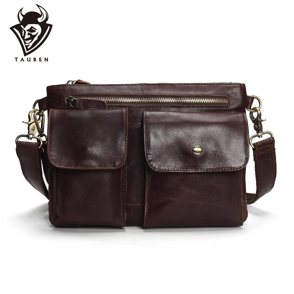 

Tauren 2019 New Arrival Men's Shoulder Bag Satchel Genuine Cowhide Leather Messenger Bags For Men Rugged Portfolio