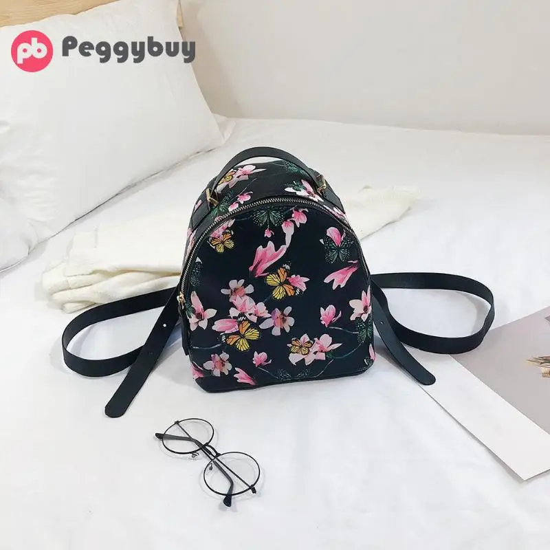 

New Designer Fashion Women Printing Backpack Mini Soft Touch MultiFunction Small Backpack Female Ladies Shoulder Bag Girl Purse